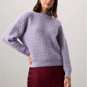 Ted Baker Lilac Textured Crew Neck Sweater